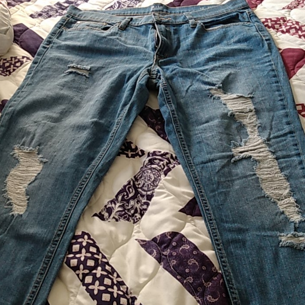 Skinny boyfriend cropped jeans